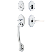 Emtek Nashville Tubular Entryset Sectional with Sion Lever