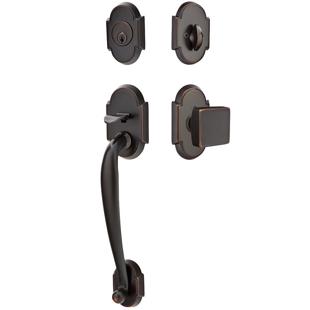 Emtek Nashville Tubular Entryset Sectional with Square Knob