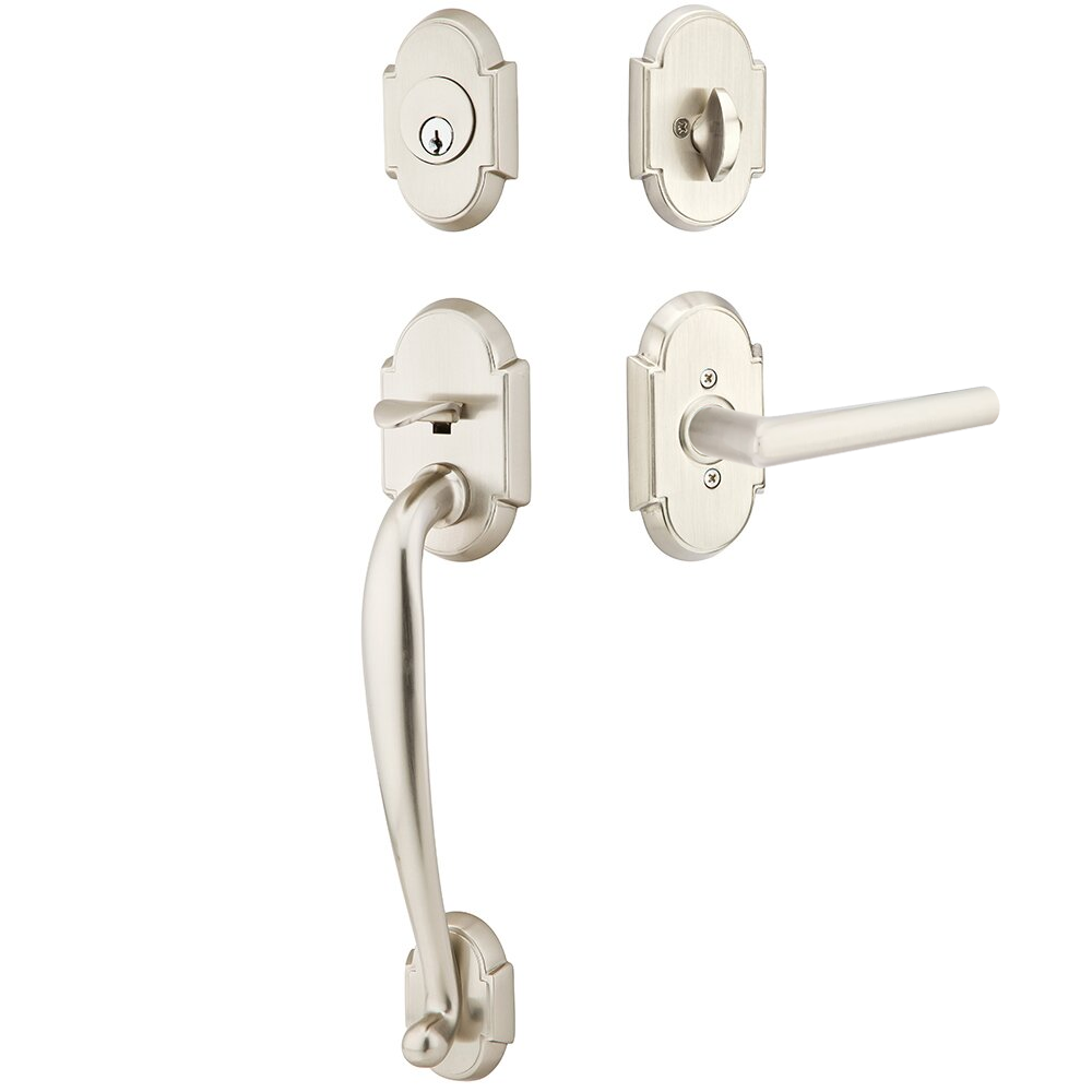 Emtek Nashville Tubular Entryset Sectional with Stuttgart Lever