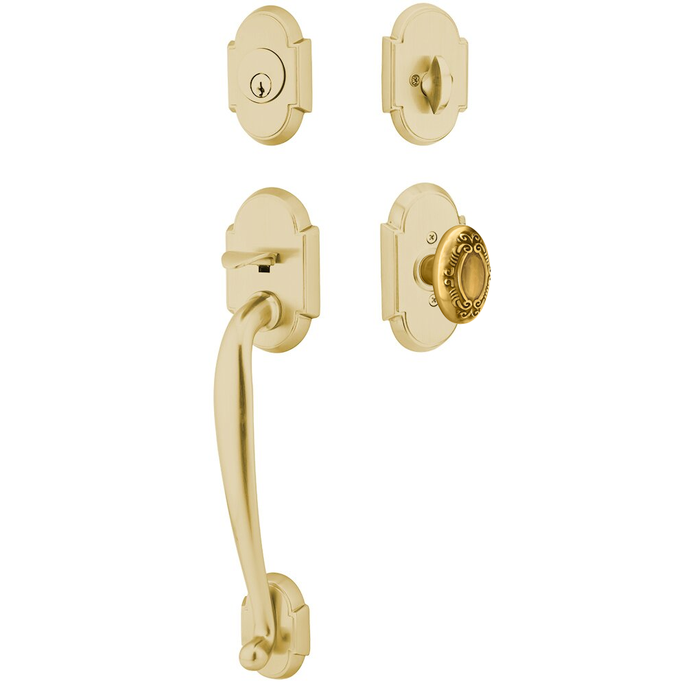 Emtek Nashville Tubular Entryset Sectional with Victoria Knob