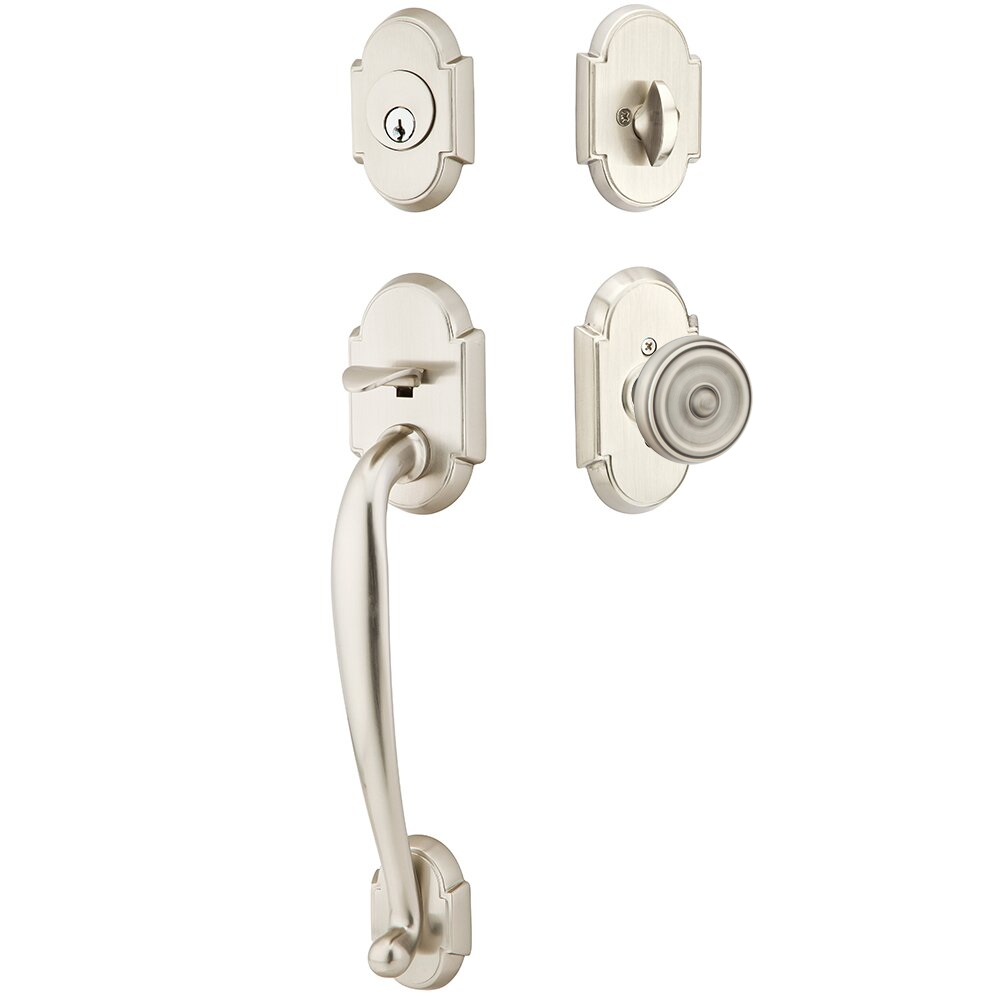 Emtek Nashville Tubular Entryset Sectional with Waverly Knob