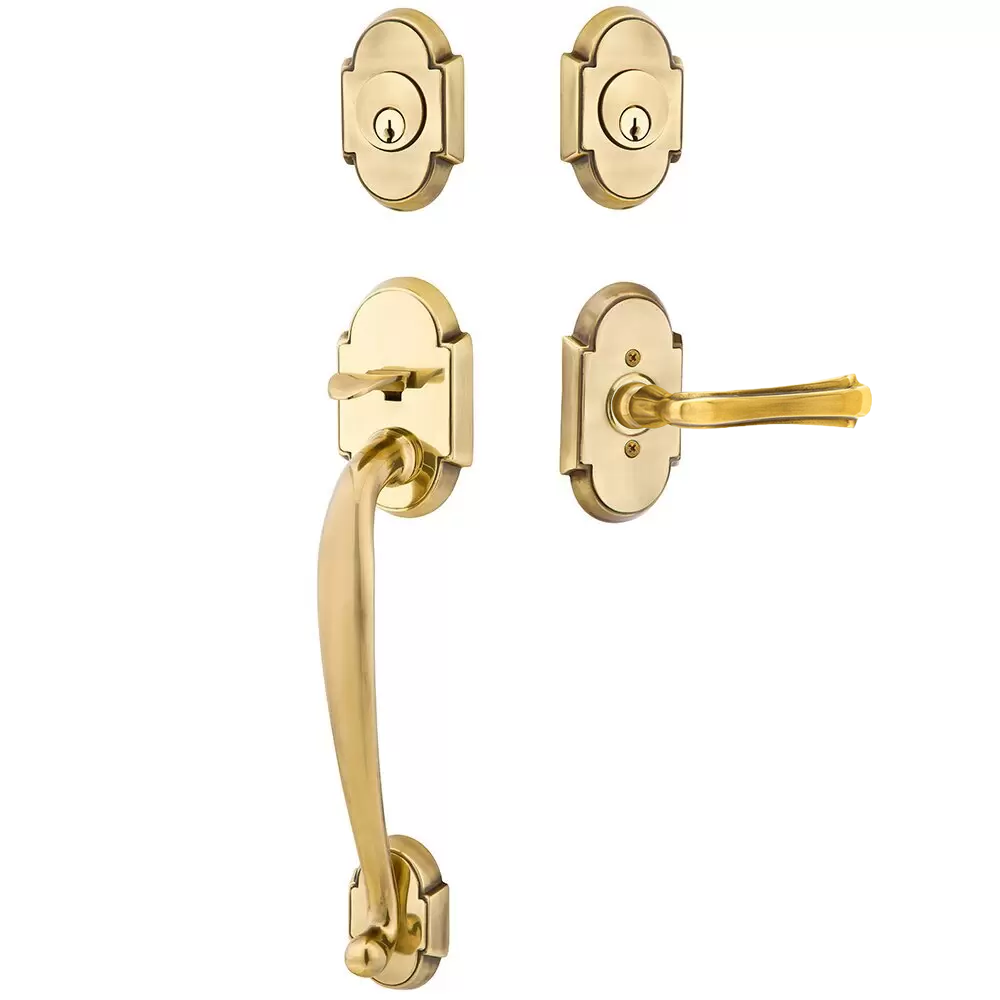 Emtek Nashville Tubular Entryset Sectional with Wembley Lever