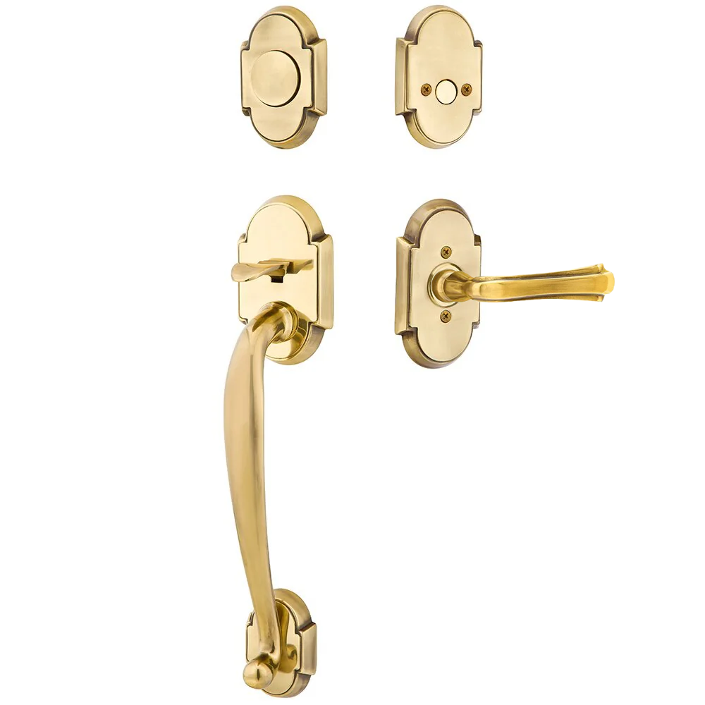 Emtek Nashville Tubular Entryset Sectional with Wembley Lever