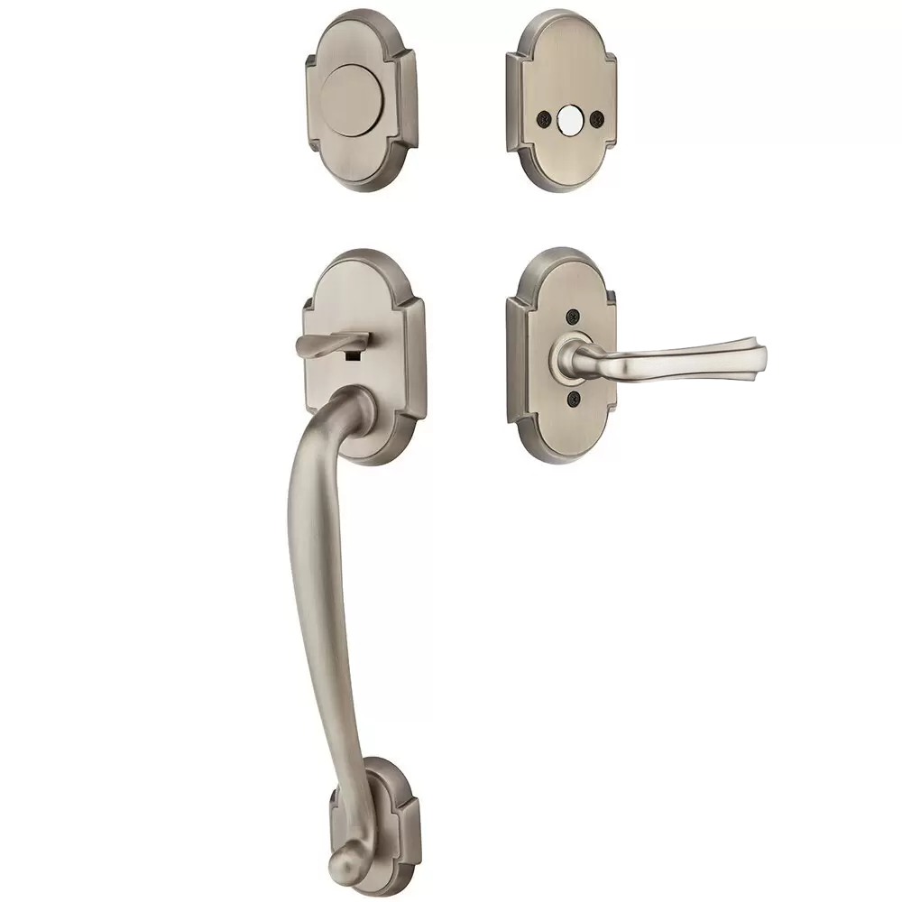 Emtek Nashville Tubular Entryset Sectional with Wembley Lever