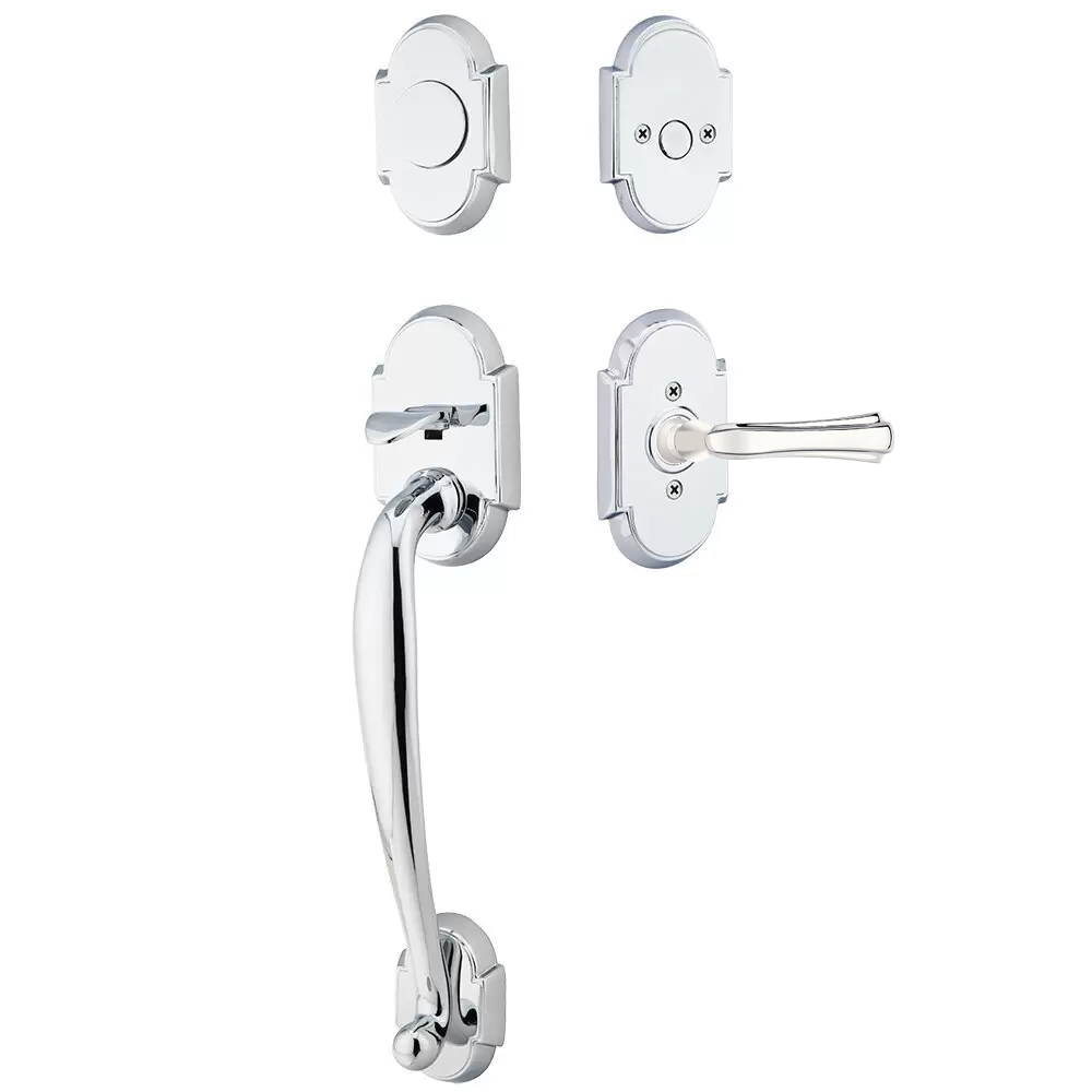 Emtek Nashville Tubular Entryset Sectional with Wembley Lever