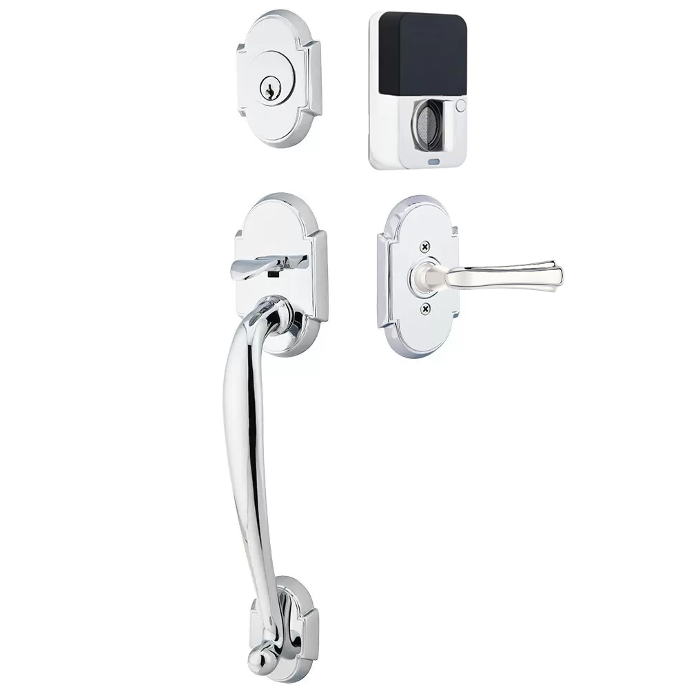 Emtek Nashville Tubular Entryset Sectional with Wembley Lever