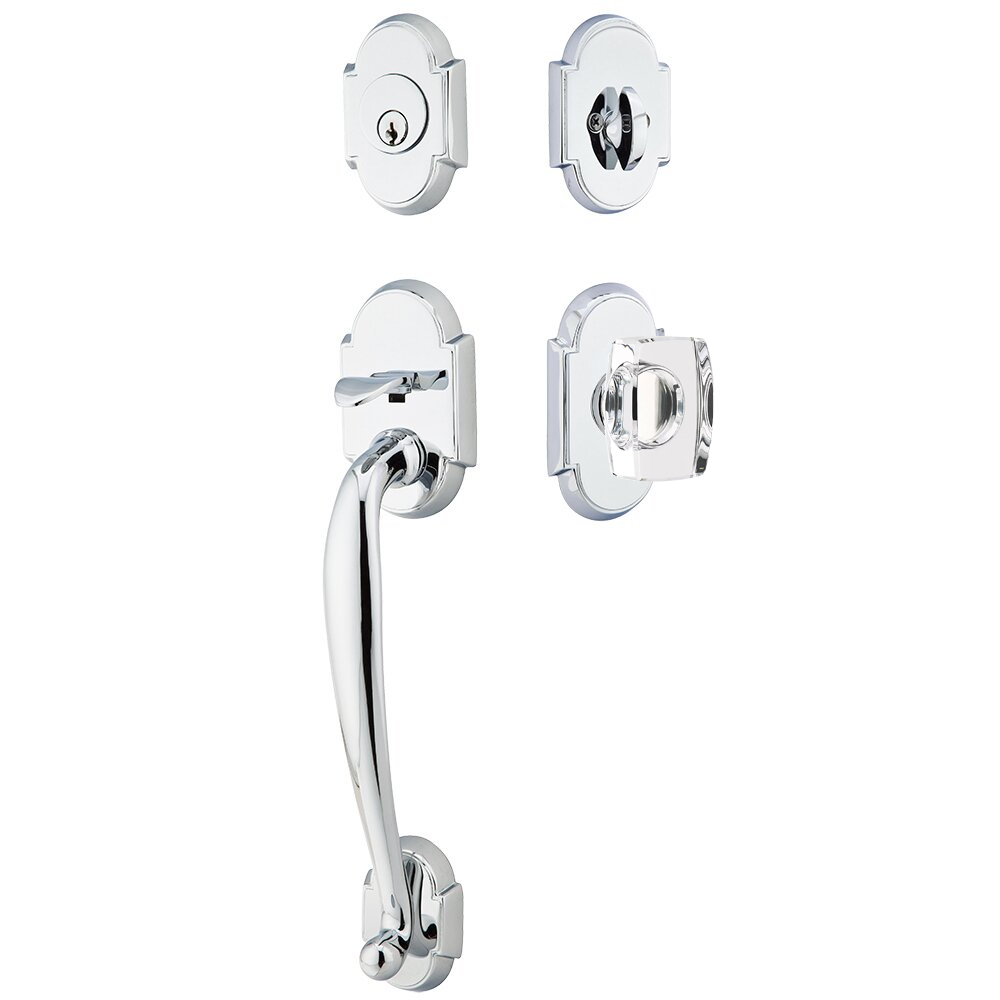 Emtek Nashville Tubular Entryset Sectional with Windsor Glass Knob