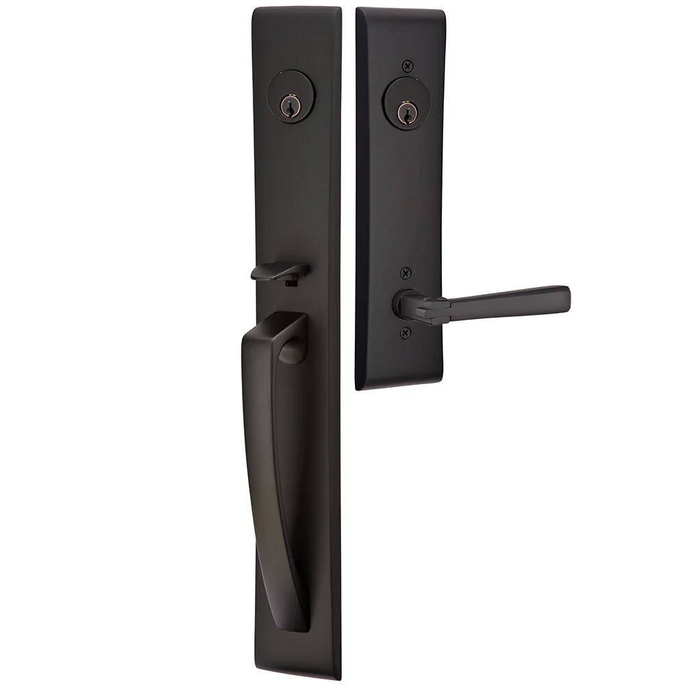 Emtek Orion Tubular Entryset Full Length with Arts & Crafts Lever