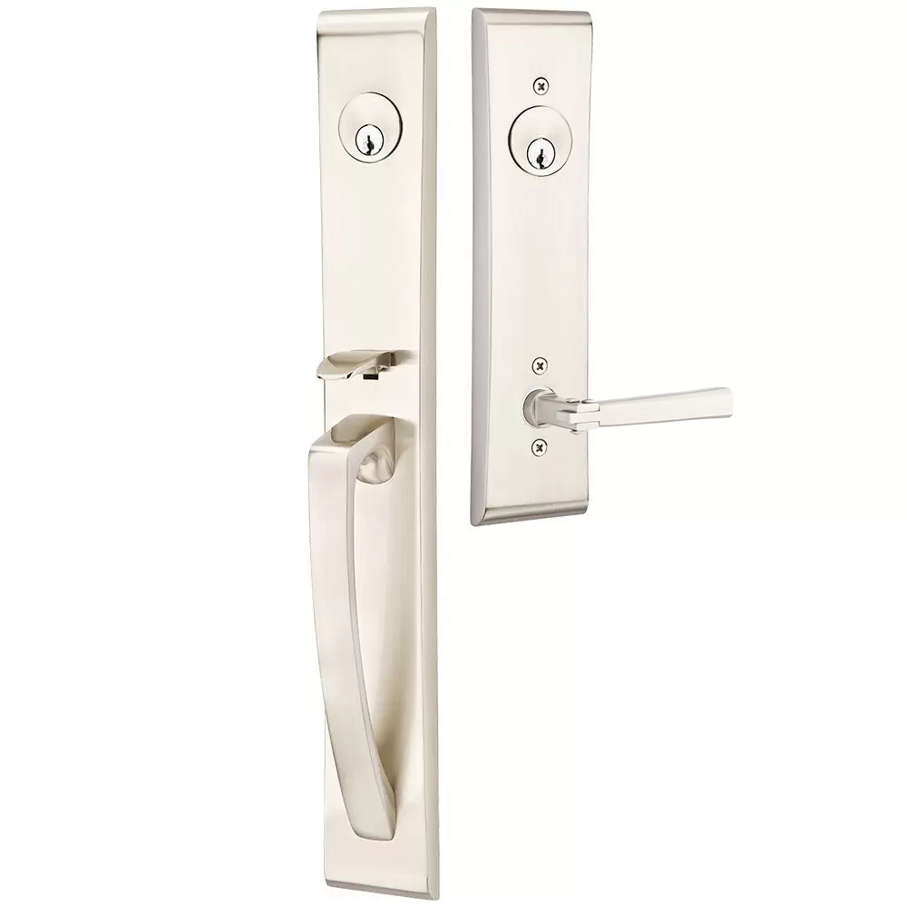 Emtek Orion Tubular Entryset Full Length with Arts & Crafts Lever