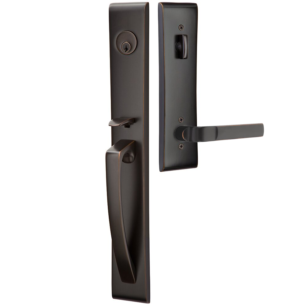 Emtek Orion Tubular Entryset Full Length with Aston Lever