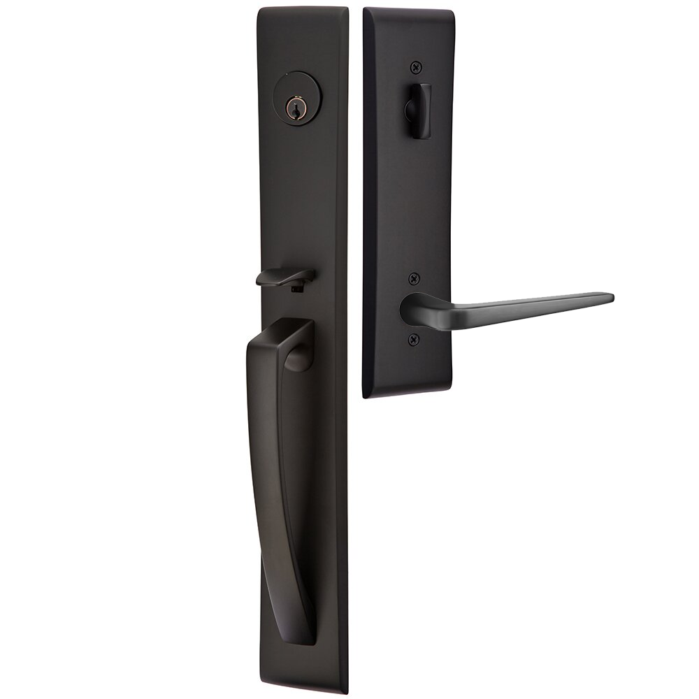 Emtek Orion Tubular Entryset Full Length with Athena Lever