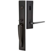 Emtek Orion Tubular Entryset Full Length with Athena Lever