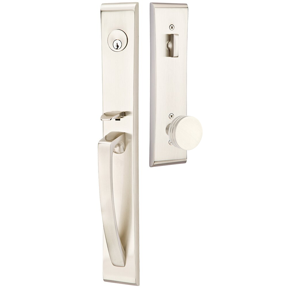 Emtek Orion Tubular Entryset Full Length with Bern Knob