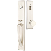 Emtek Orion Tubular Entryset Full Length with Bern Knob