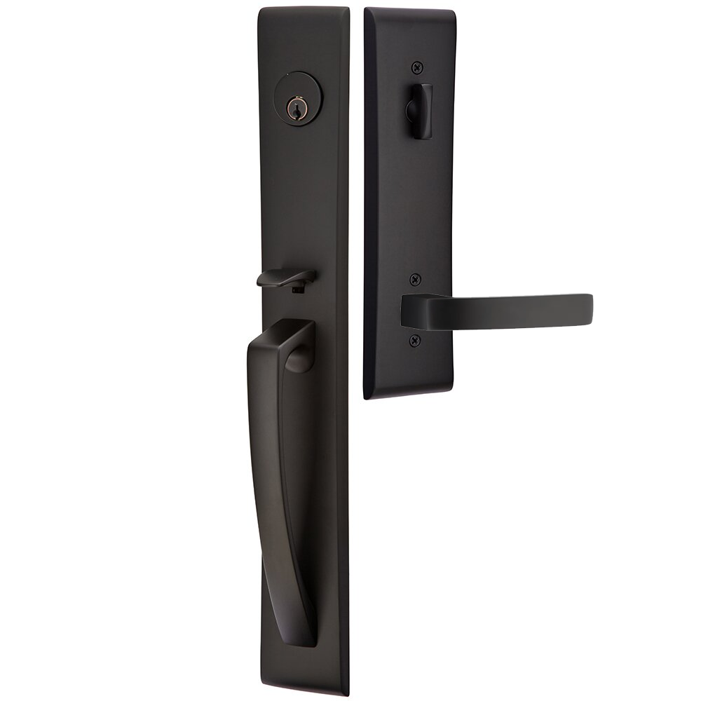 Emtek Orion Tubular Entryset Full Length with Breslin Lever