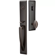 Emtek Orion Tubular Entryset Full Length with Hammered Egg Knob