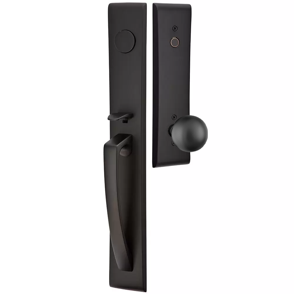 Emtek Orion Tubular Entryset Full Length with Orb Knob