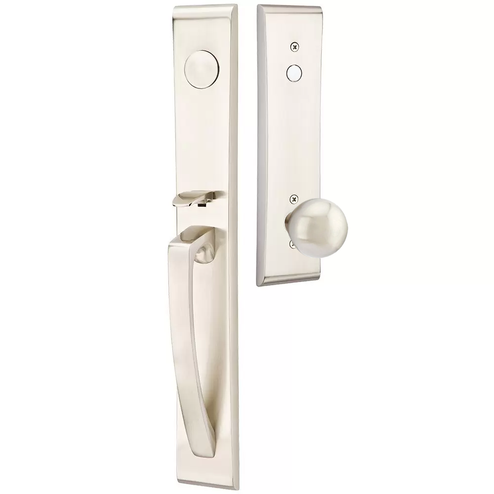 Emtek Orion Tubular Entryset Full Length with Orb Knob