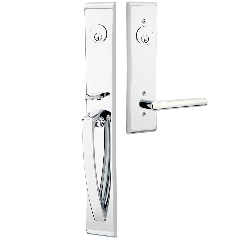 Emtek Orion Tubular Entryset Full Length with Stuttgart Lever