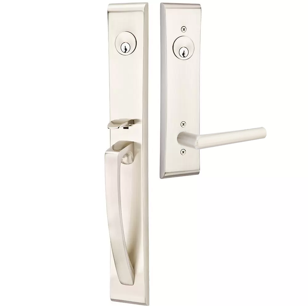 Emtek Orion Tubular Entryset Full Length with Stuttgart Lever