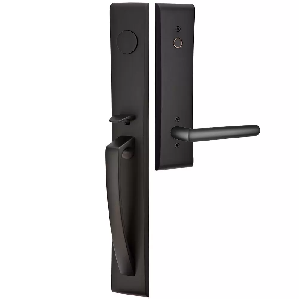 Emtek Orion Tubular Entryset Full Length with Stuttgart Lever