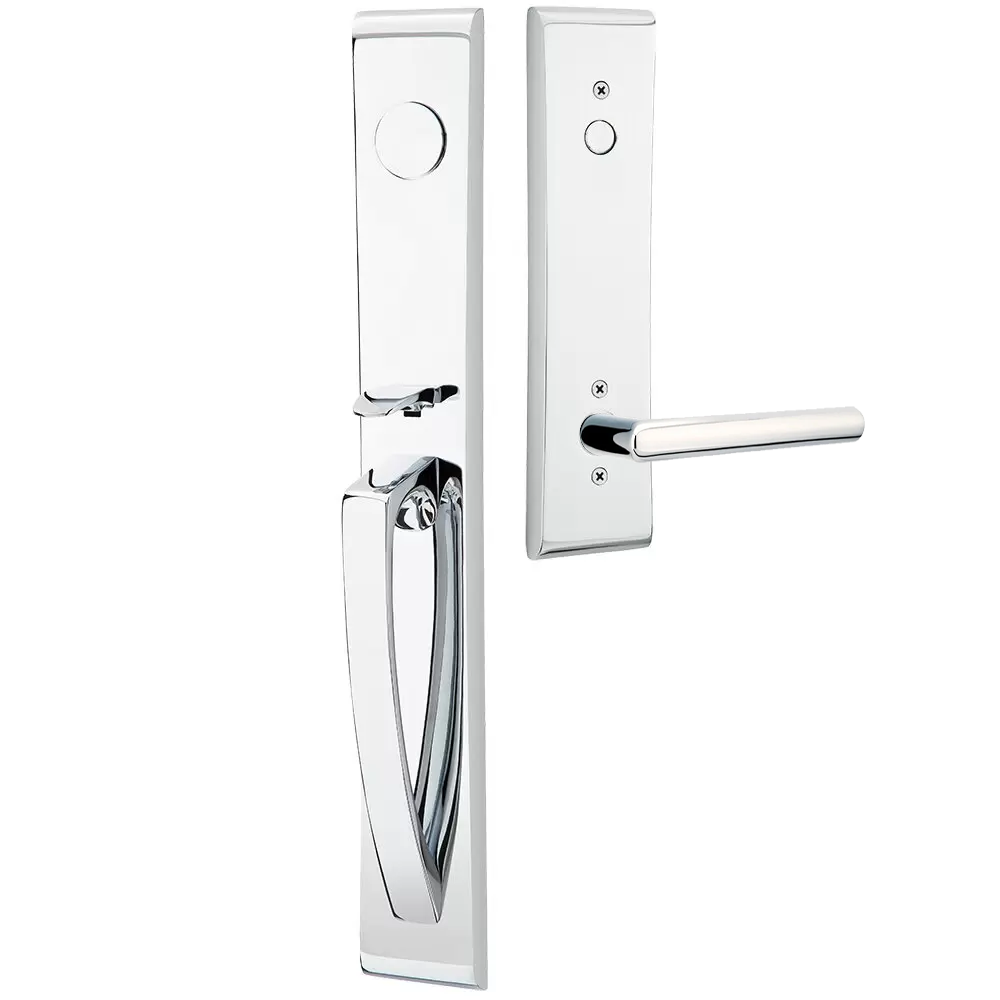 Emtek Orion Tubular Entryset Full Length with Stuttgart Lever