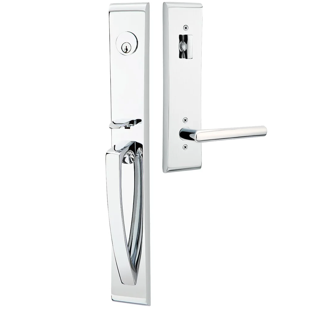 Emtek Orion Tubular Entryset Full Length with Stuttgart Lever