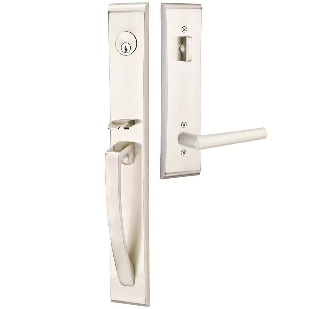 Emtek Orion Tubular Entryset Full Length with Stuttgart Lever