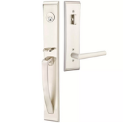 Emtek Orion Tubular Entryset Full Length with Stuttgart Lever