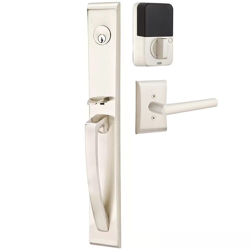 Emtek Orion Tubular Entryset Full Length with Stuttgart Lever