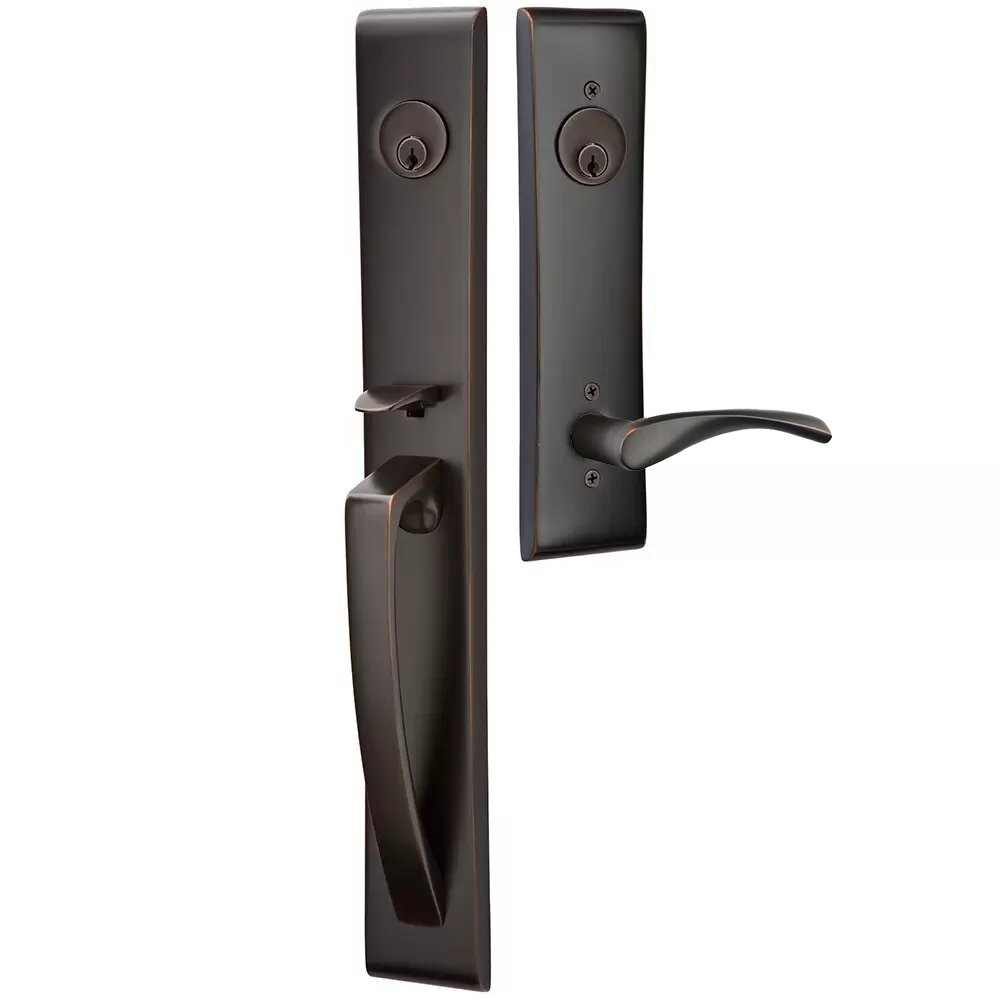 Emtek Orion Tubular Entryset Full Length with Triton Lever