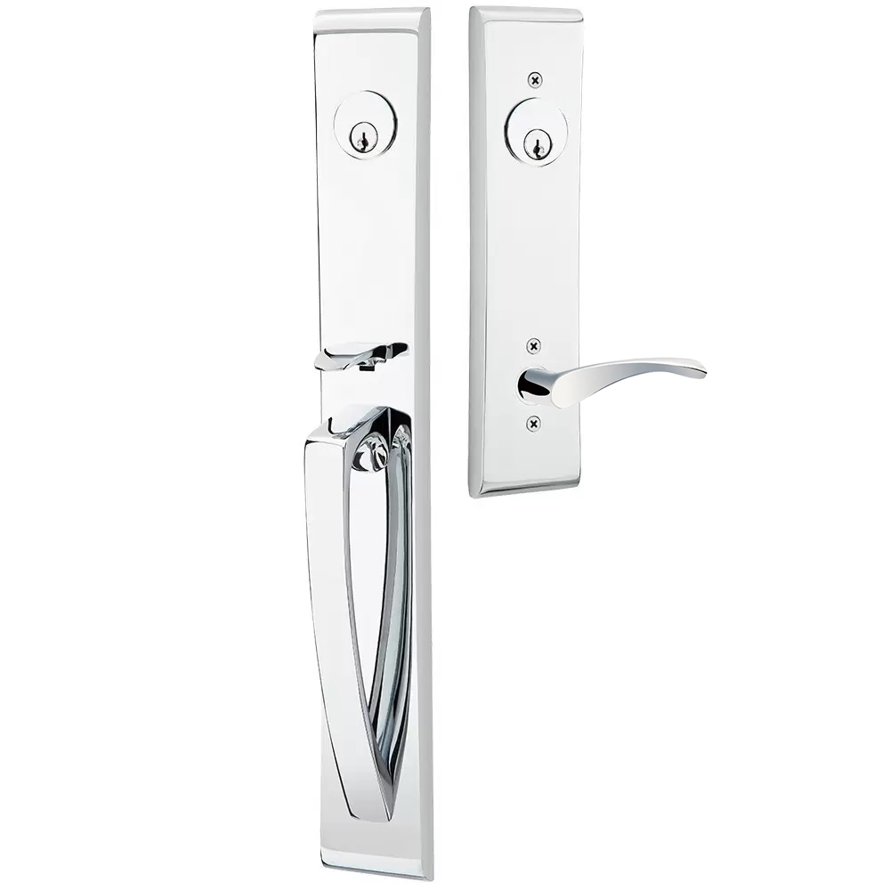 Emtek Orion Tubular Entryset Full Length with Triton Lever