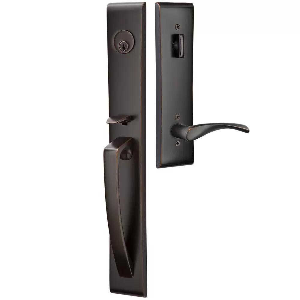 Emtek Orion Tubular Entryset Full Length with Triton Lever