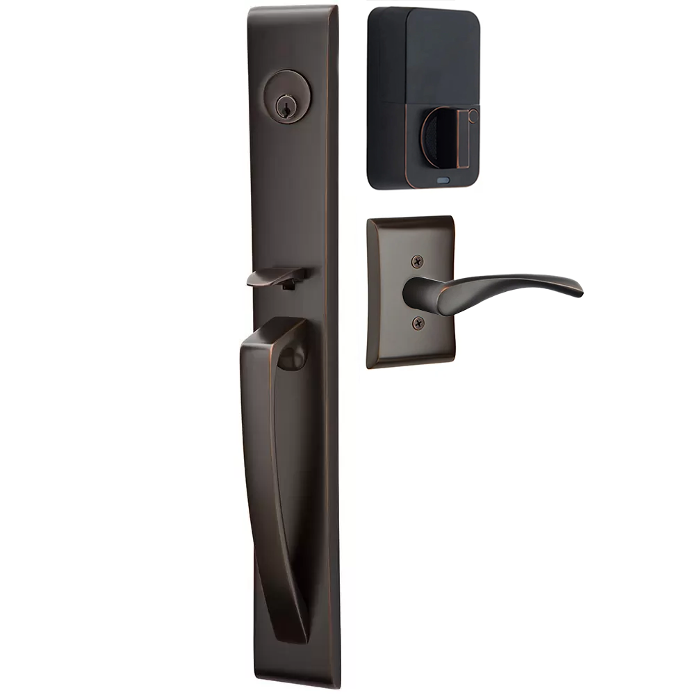 Emtek Orion Tubular Entryset Full Length with Triton Lever