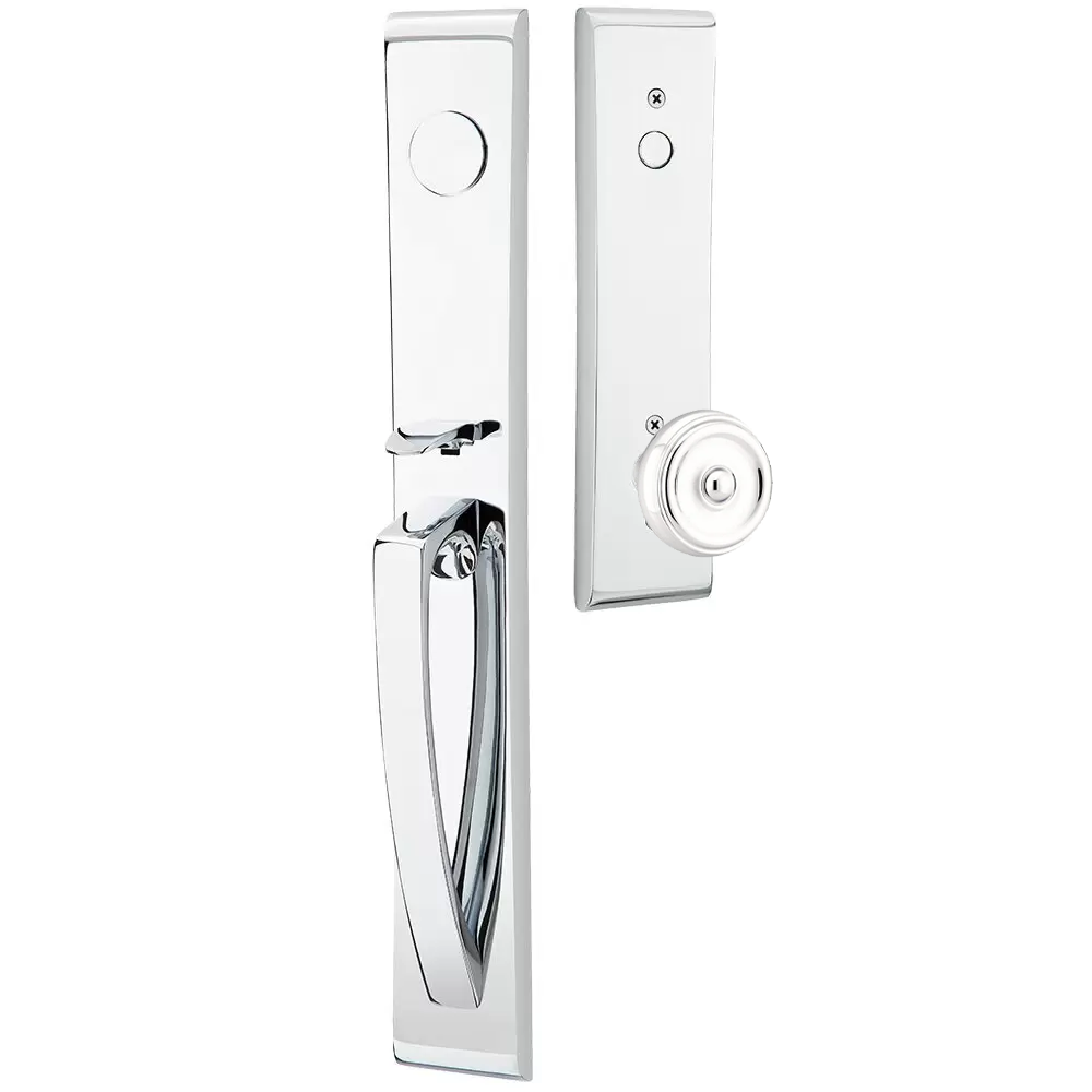 Emtek Orion Tubular Entryset Full Length with Waverly Knob