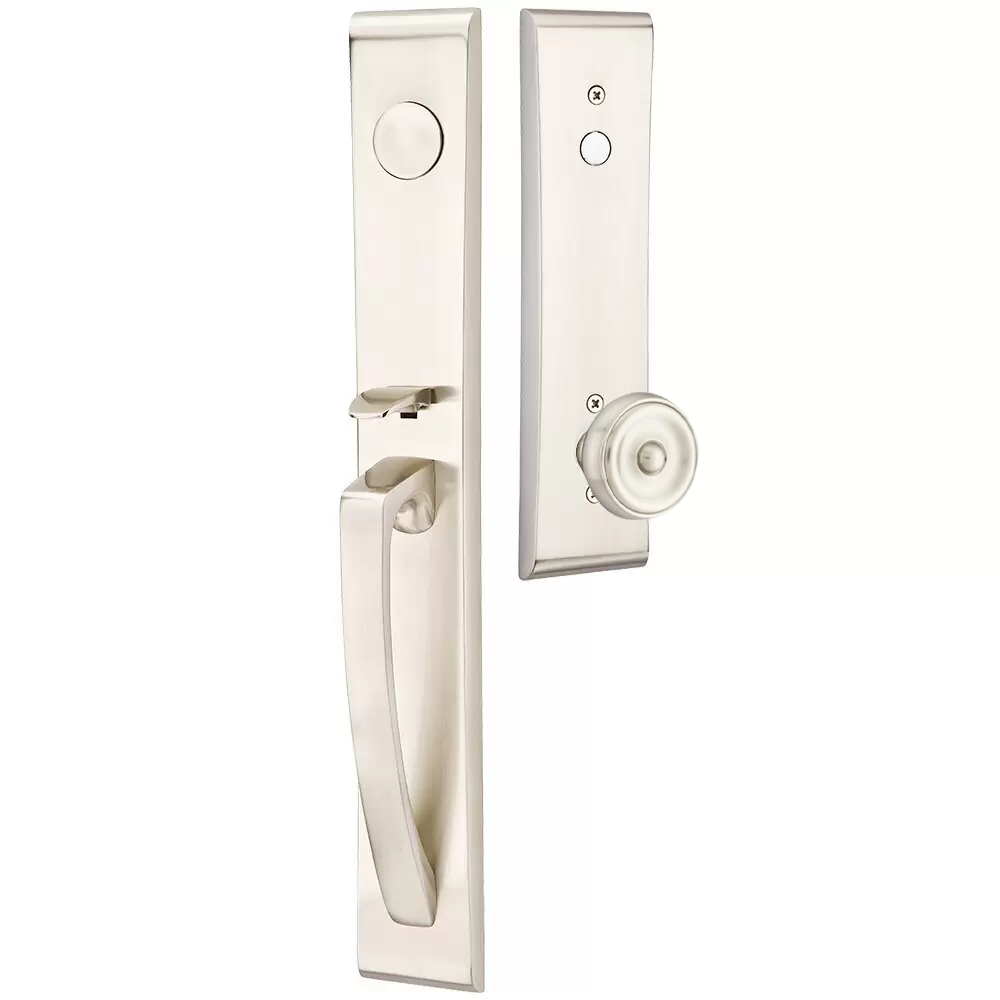 Emtek Orion Tubular Entryset Full Length with Waverly Knob