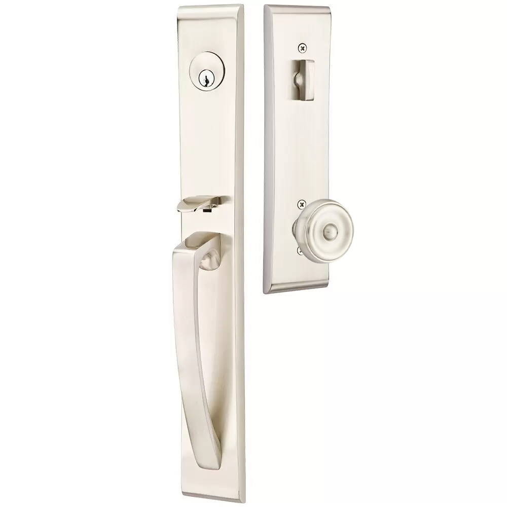 Emtek Orion Tubular Entryset Full Length with Waverly Knob