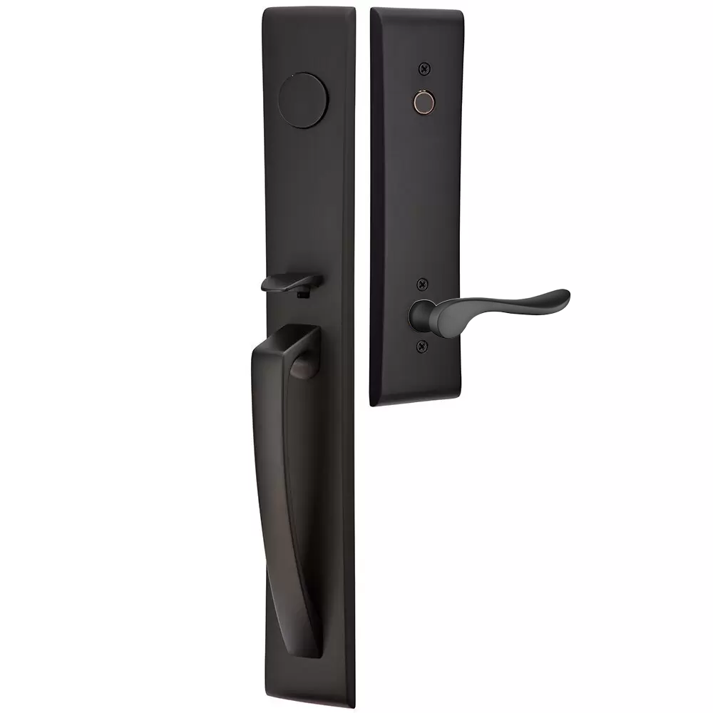 Emtek Orion Tubular Entryset Full Length with Luzern Lever