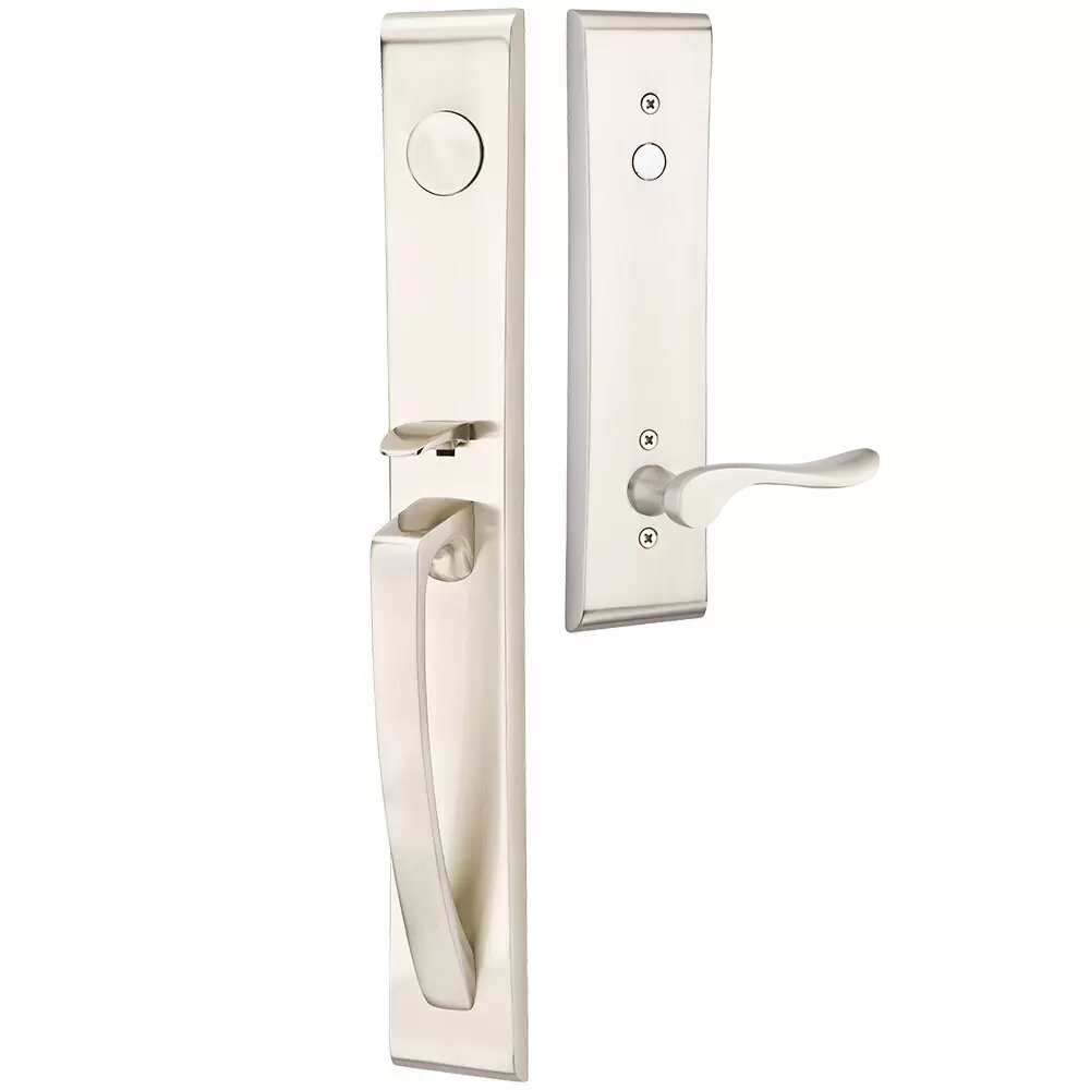 Emtek Orion Tubular Entryset Full Length with Luzern Lever