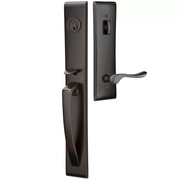 Emtek Orion Tubular Entryset Full Length with Luzern Lever