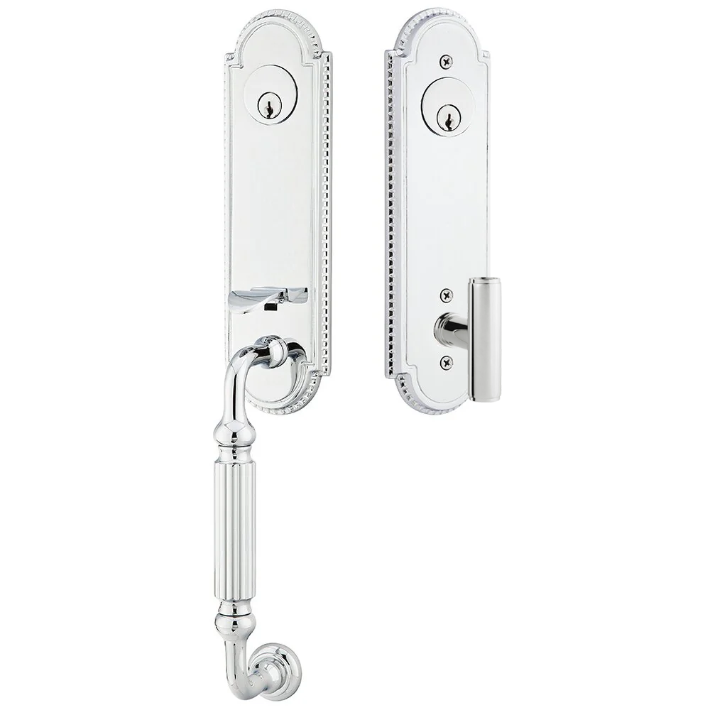 Emtek Orleans Tubular Entryset Monolithic with Ace Knob