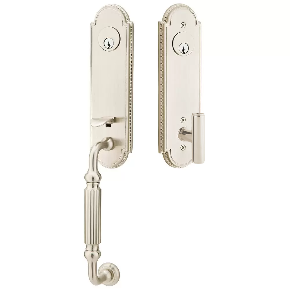Emtek Orleans Tubular Entryset Monolithic with Ace Knob