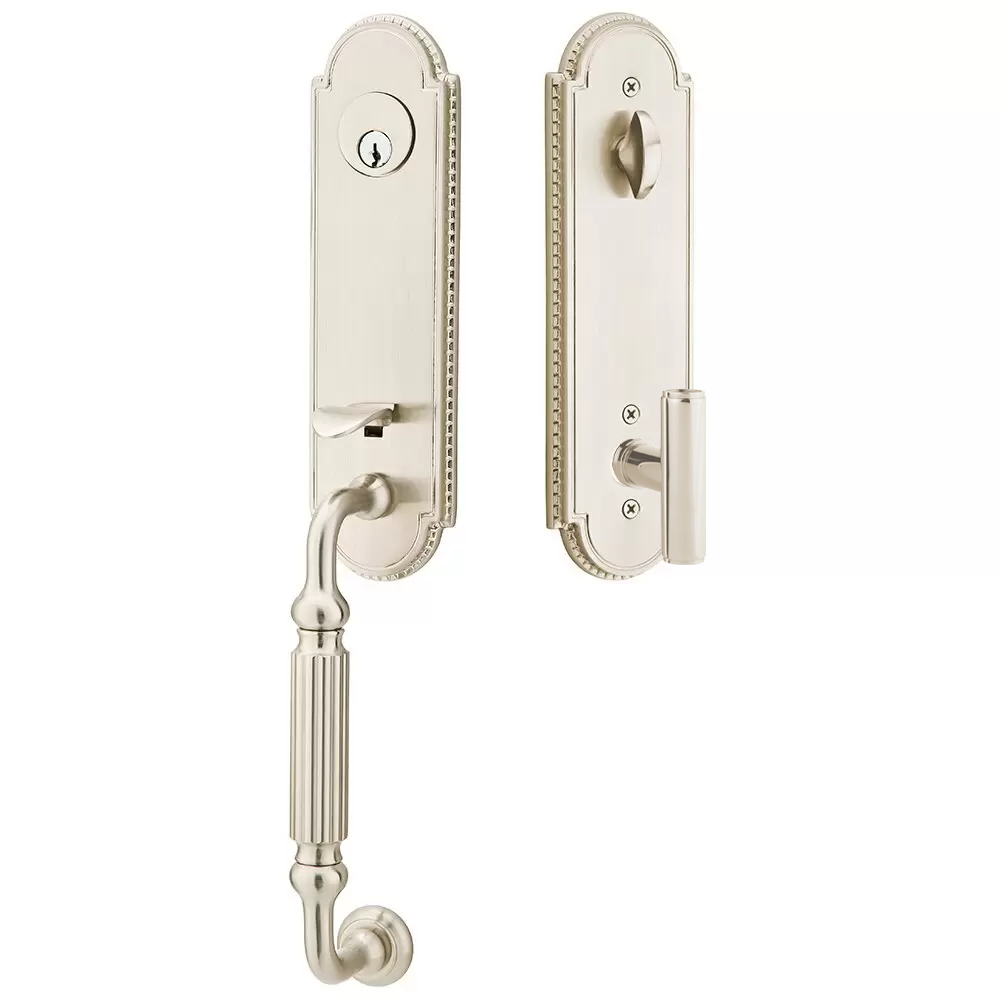 Emtek Orleans Tubular Entryset Monolithic with Ace Knob