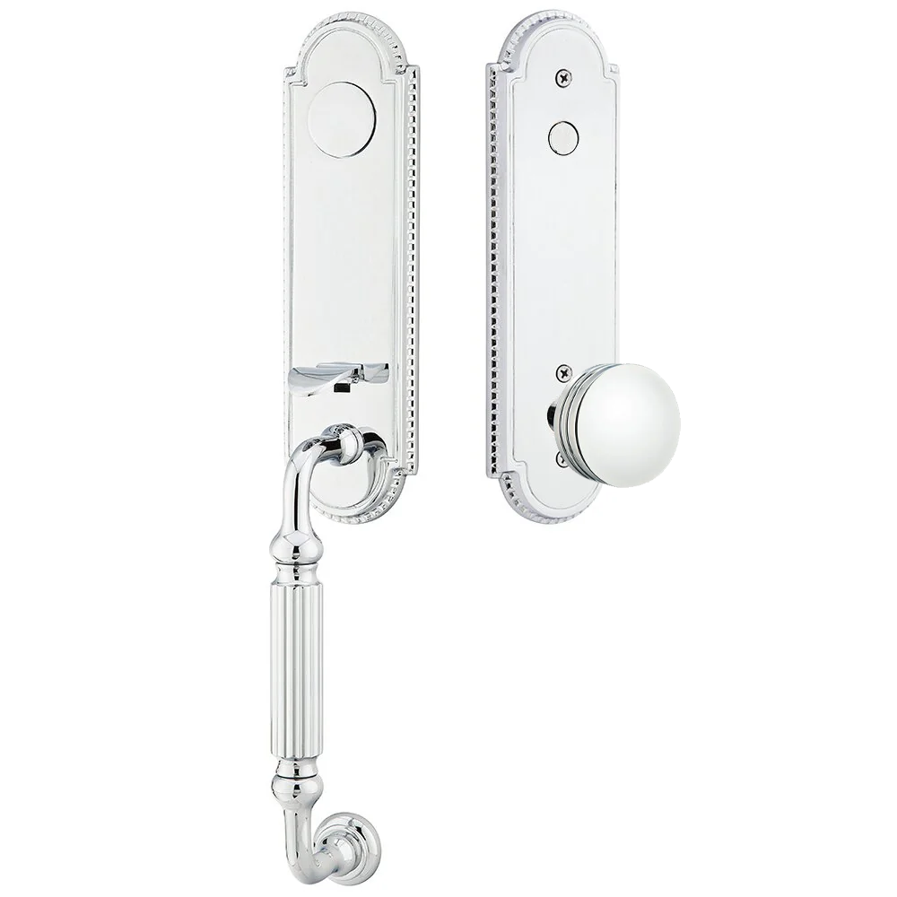 Emtek Orleans Tubular Entryset Monolithic with Bern Knob