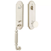 Emtek Orleans Tubular Entryset Monolithic with Bern Knob