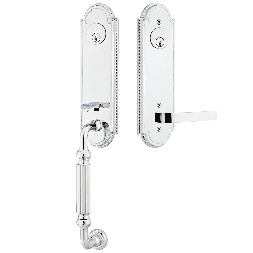 Emtek Orleans Tubular Entryset Monolithic with Breslin Lever