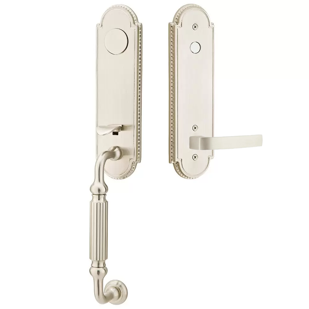 Emtek Orleans Tubular Entryset Monolithic with Breslin Lever