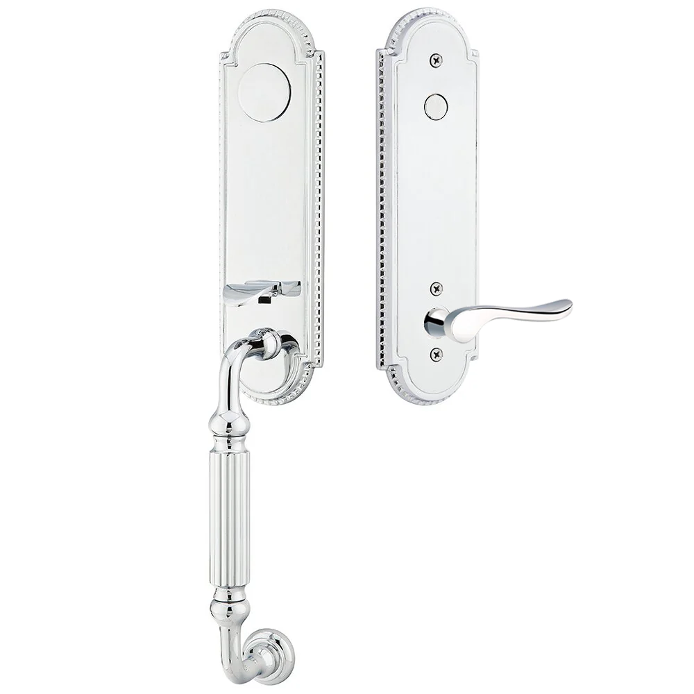 Emtek Orleans Tubular Entryset Monolithic with Luzern Lever