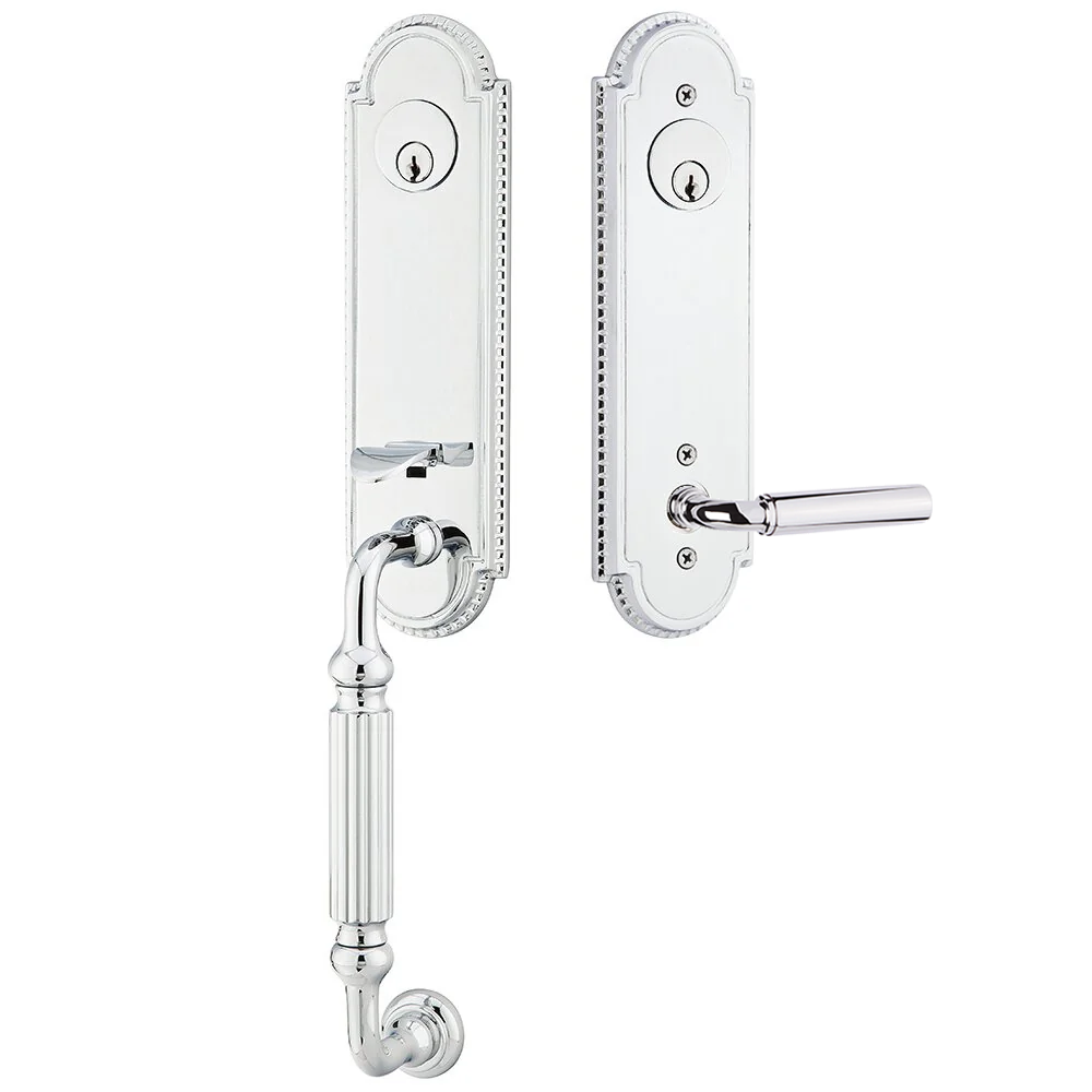 Emtek Orleans Tubular Entryset Monolithic with Manning Lever