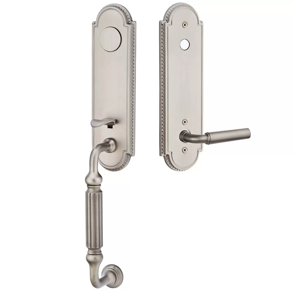 Emtek Orleans Tubular Entryset Monolithic with Manning Lever